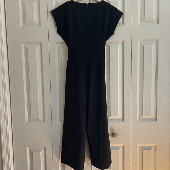 Anthropologie ett:twa Sedona Black Cropped Jumpsuit XS - Picture 4 of 7